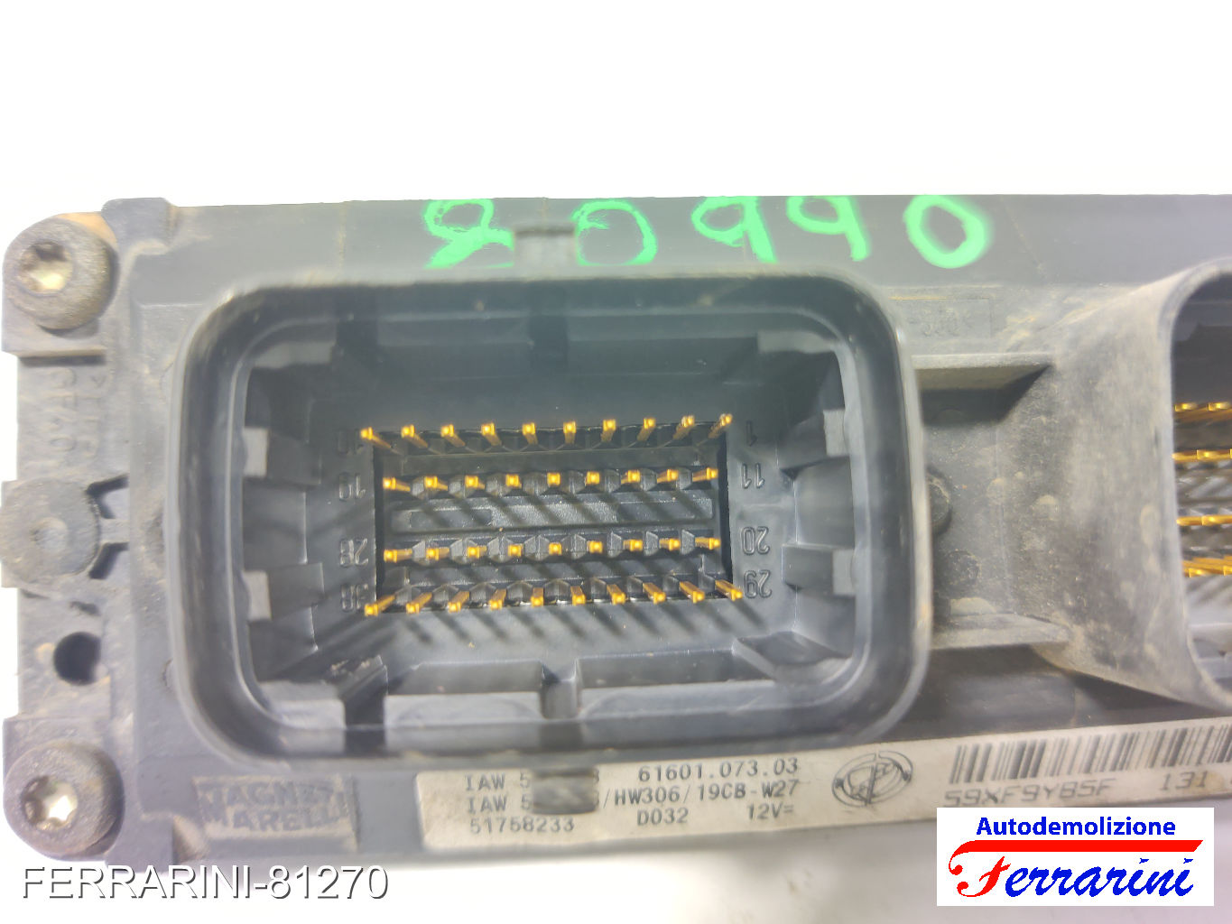 Centralina Motore LANCIA YPSILON 843 1.2 2003-2011 8