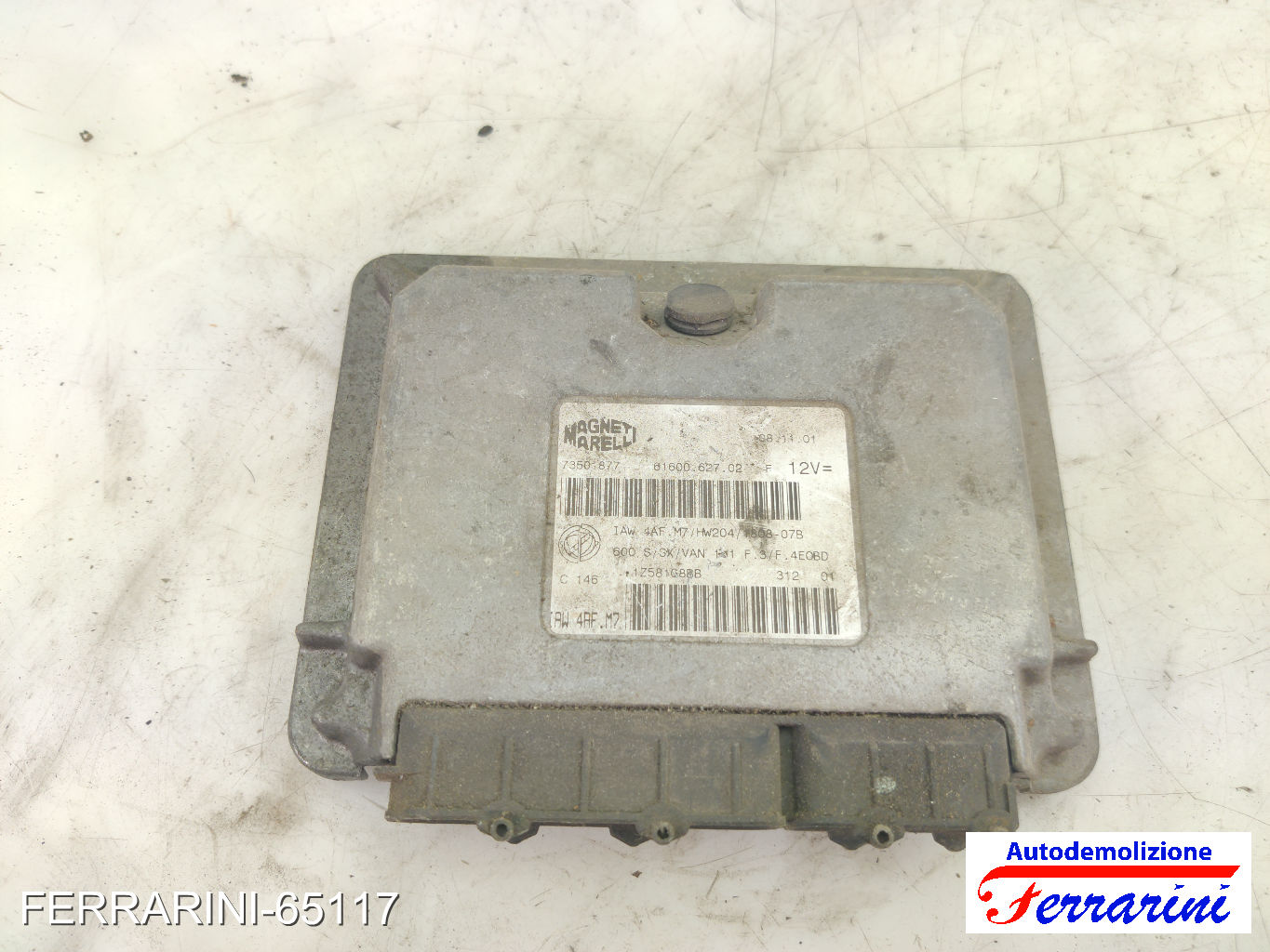 Centralina Motore FIAT SEICENTO 600 287 1.1 1998-2010 73501877, HW204, IAW4AFM7