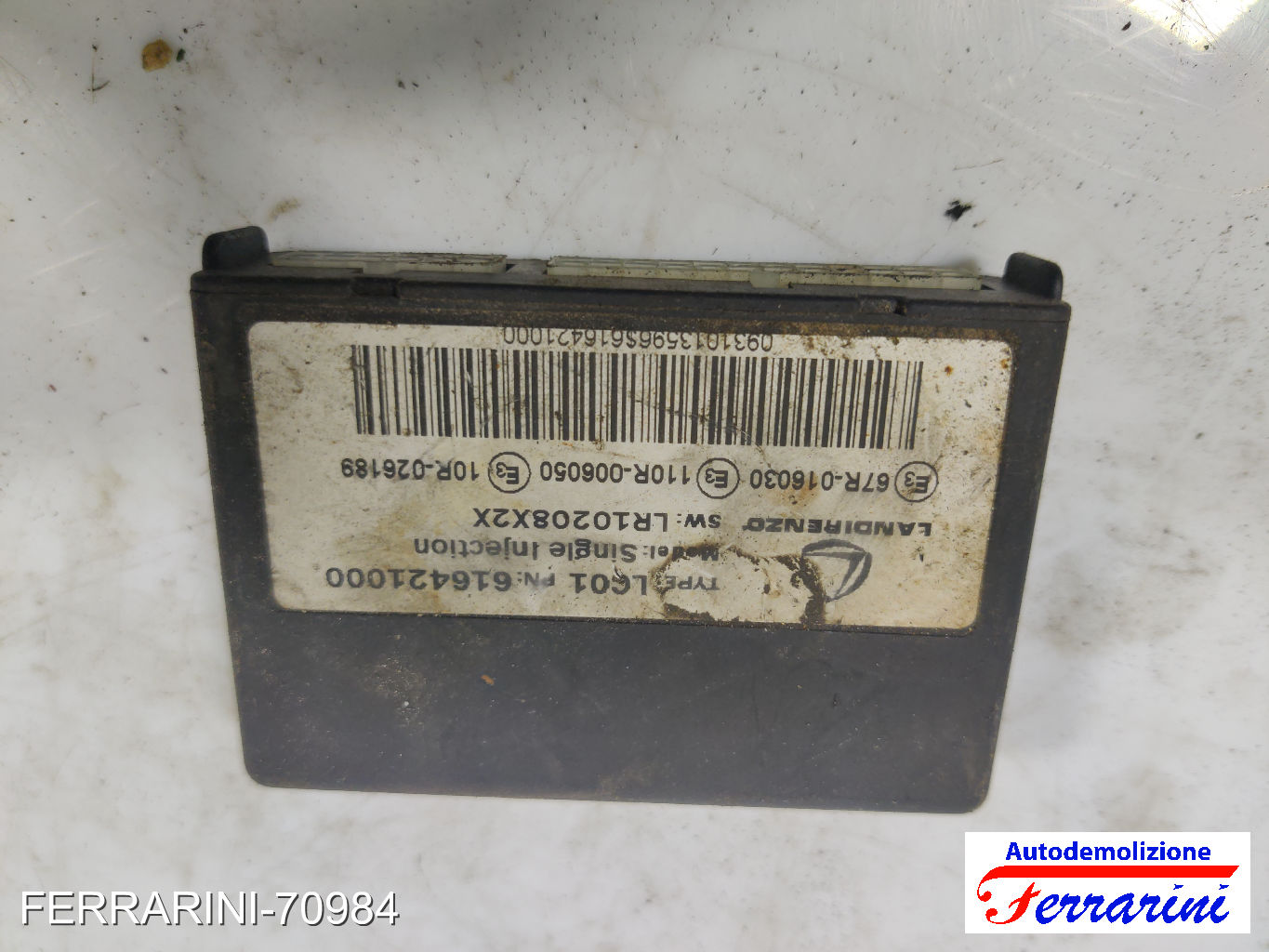 Centralina Gpl FIAT PUNTO 188 1.2 16V 80 1999-2006 616421000, SINGLEINJECTION 6