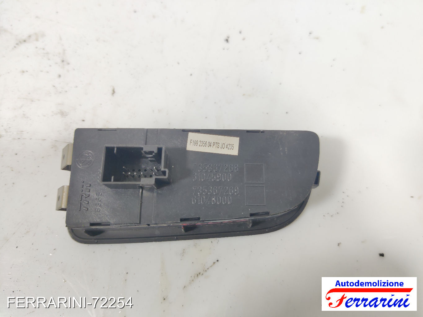 Interruttore altezza Fari Fendinebbia FIAT GRANDE PUNTO 199 2005-2013 735367268 6