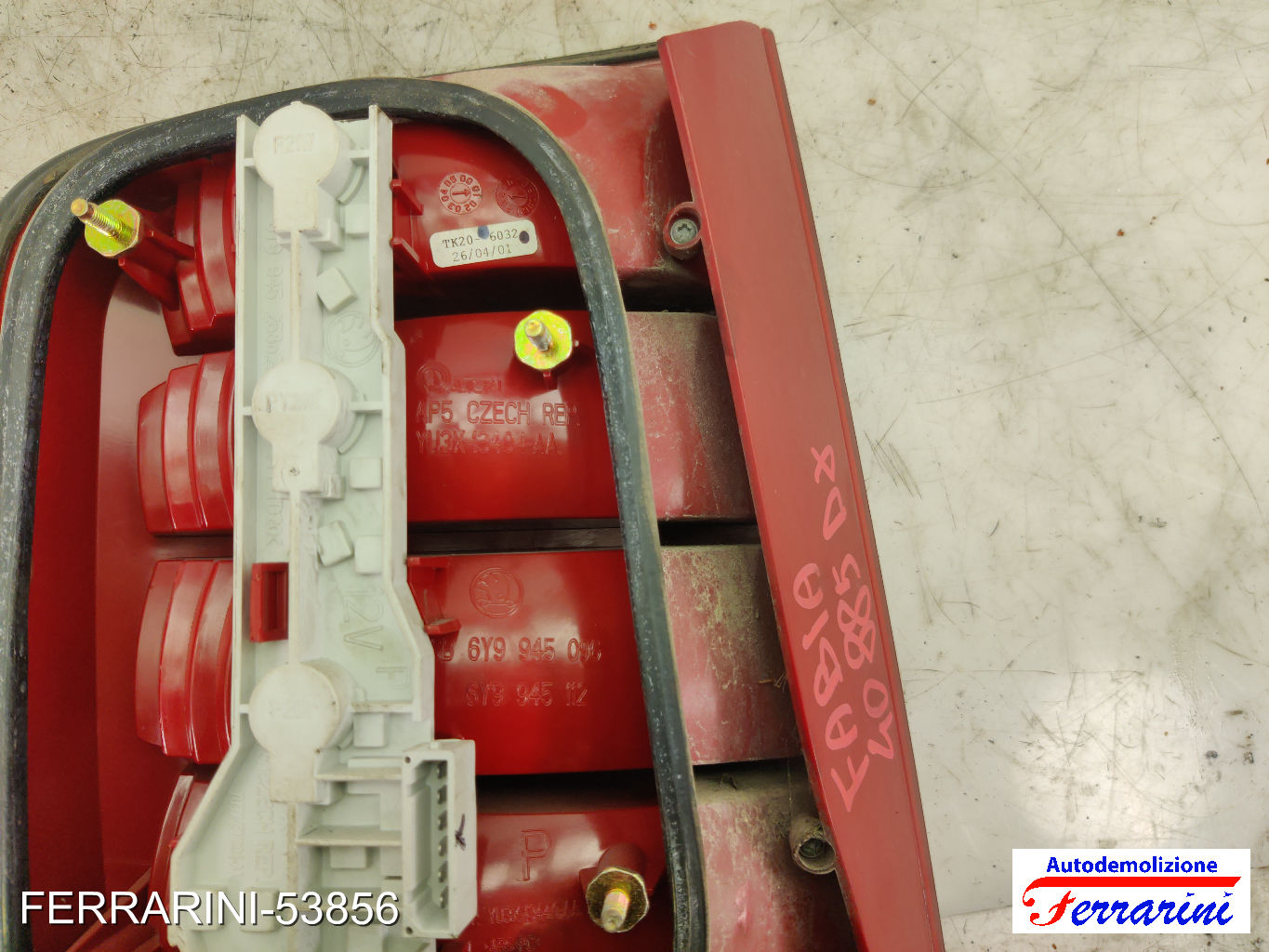 Fanalino Stop Posteriore SKODA FABIA 1 COMBI 6Y5 2000-2007 destro, dx