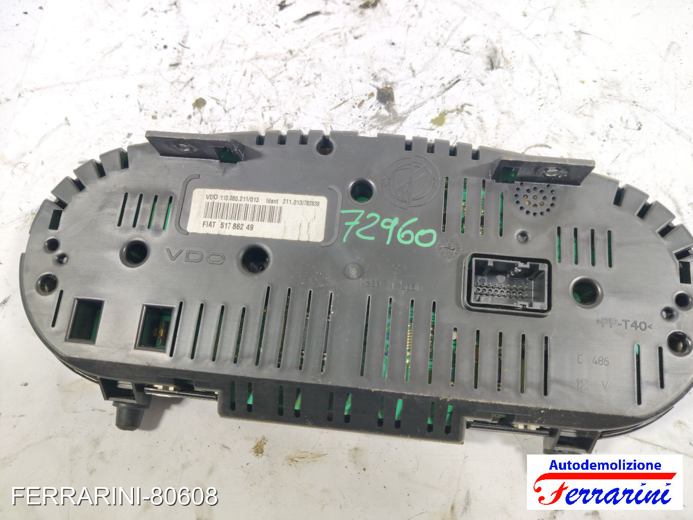 Quadro Contachilometri LANCIA YPSILON 843 1.4 LPG 2010-2011 51786249, T51786249