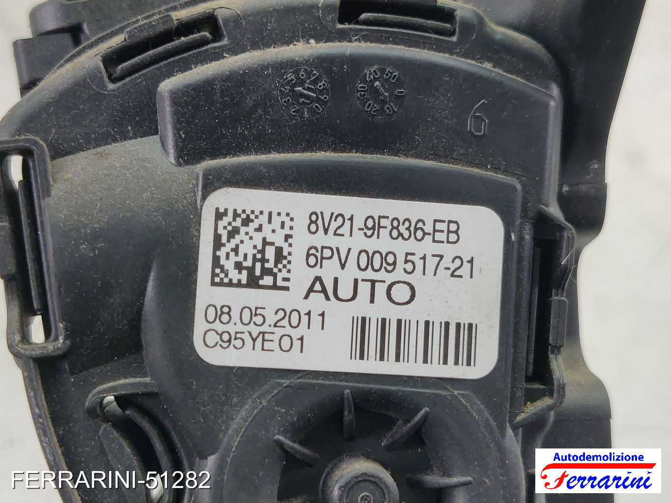 Pedale Acceleratore FORD FIESTA 6 CB1, CCN 1.4 2008-2012 8V219F836EB, C95YE01