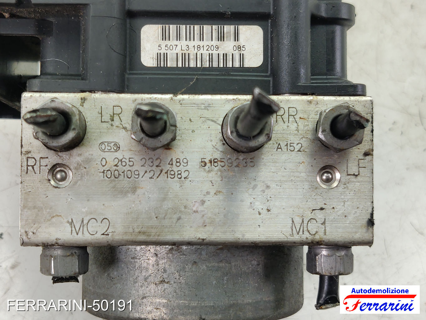 Centralina Pompa Abs FIAT 500 312 1.2 2007-2023 0265801036, 0265232489, 51859235