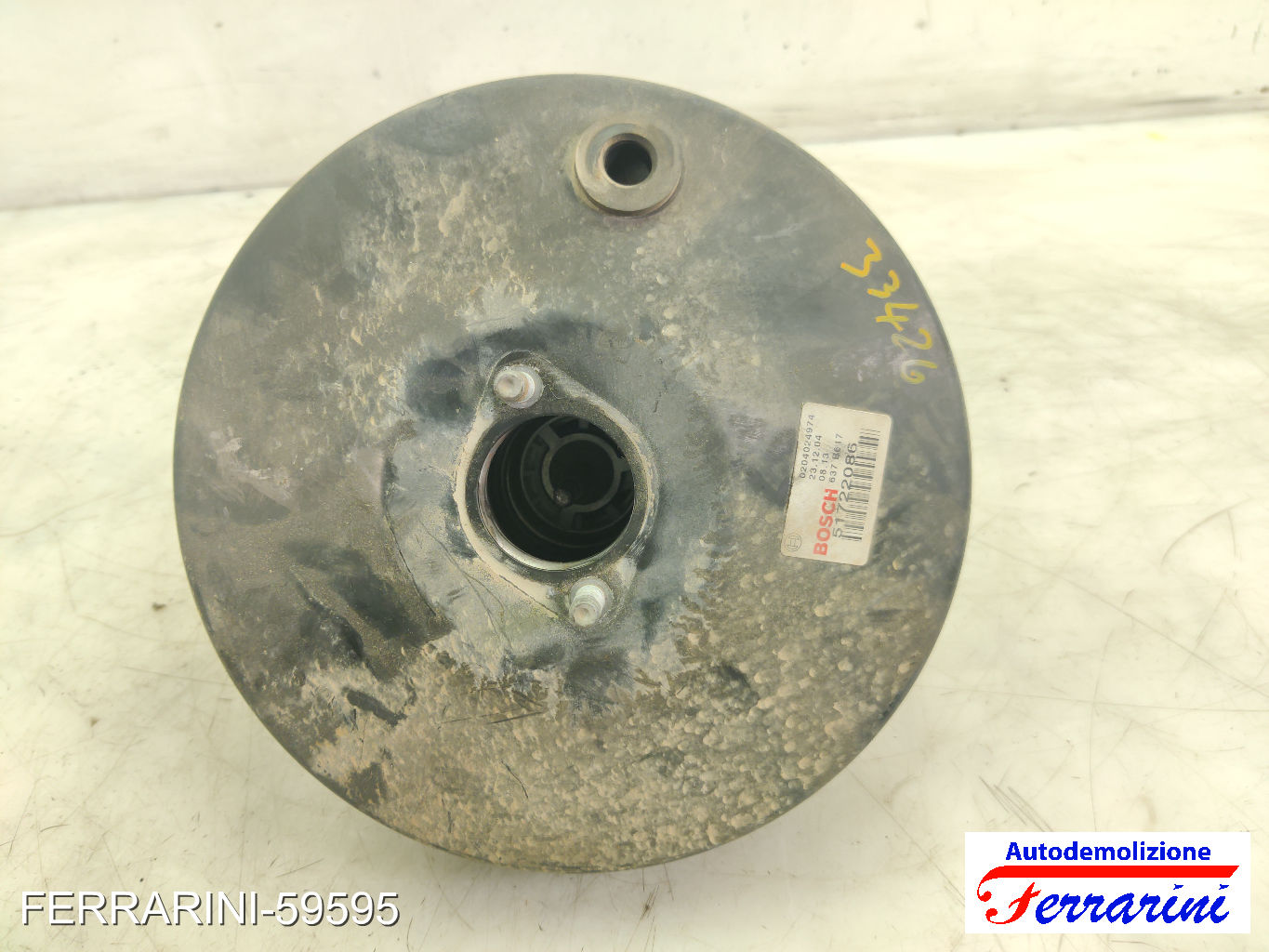 Servofreno FIAT PUNTO 188 1.3 JTD 16V 2003-2012 9948579, 51722086, 0204024974