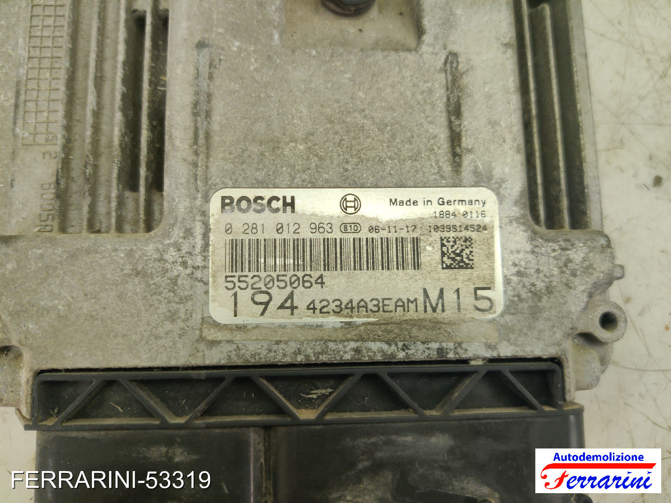 Centralina Motore FIAT CROMA 194 1.9 D MULTIJET 2005-2011 55205064, 0281012963 7