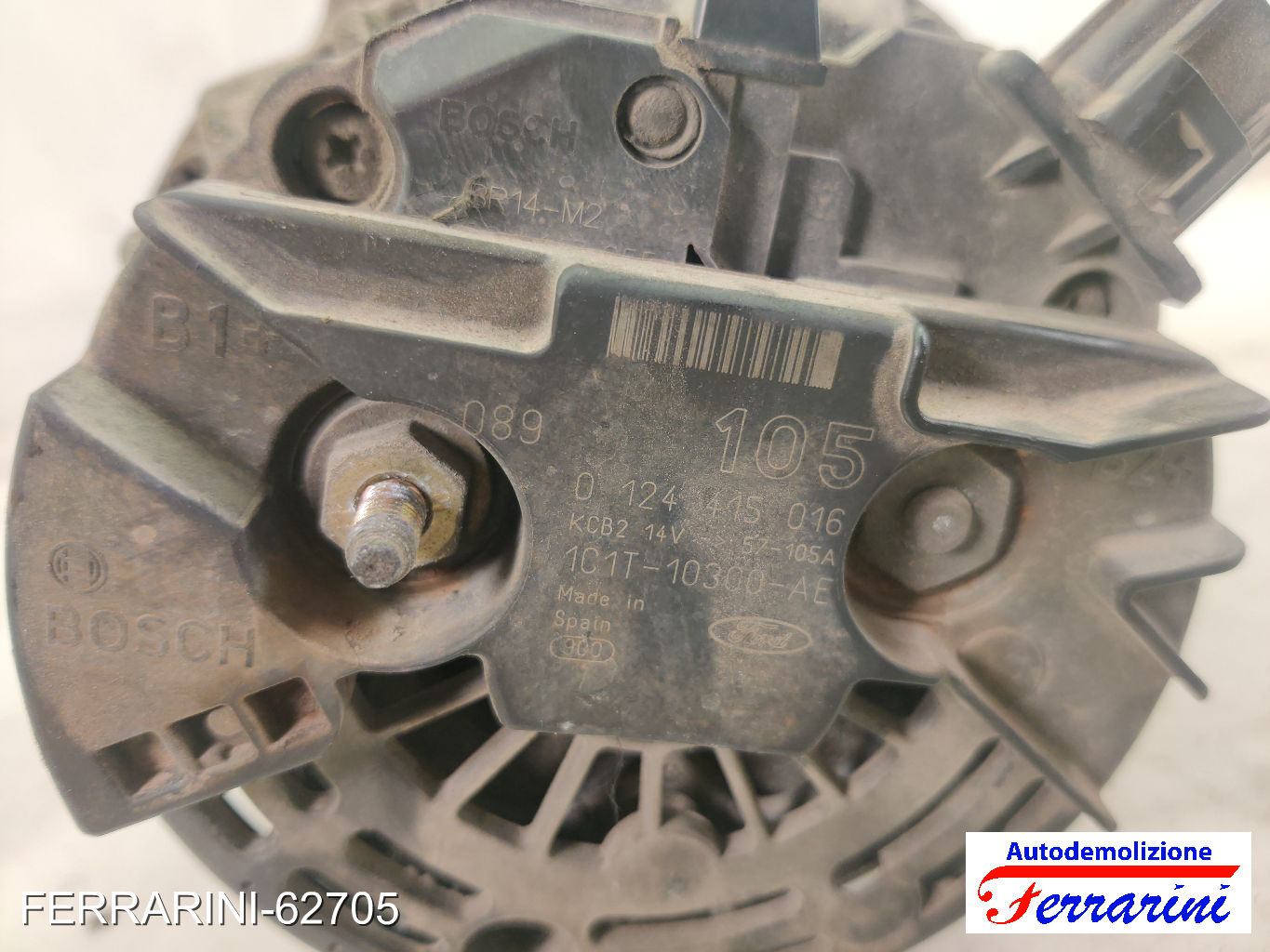 Alternatore FORD TRANSIT FA 2.0 DI 2000-2006 1C1T10300AE, 0124415016