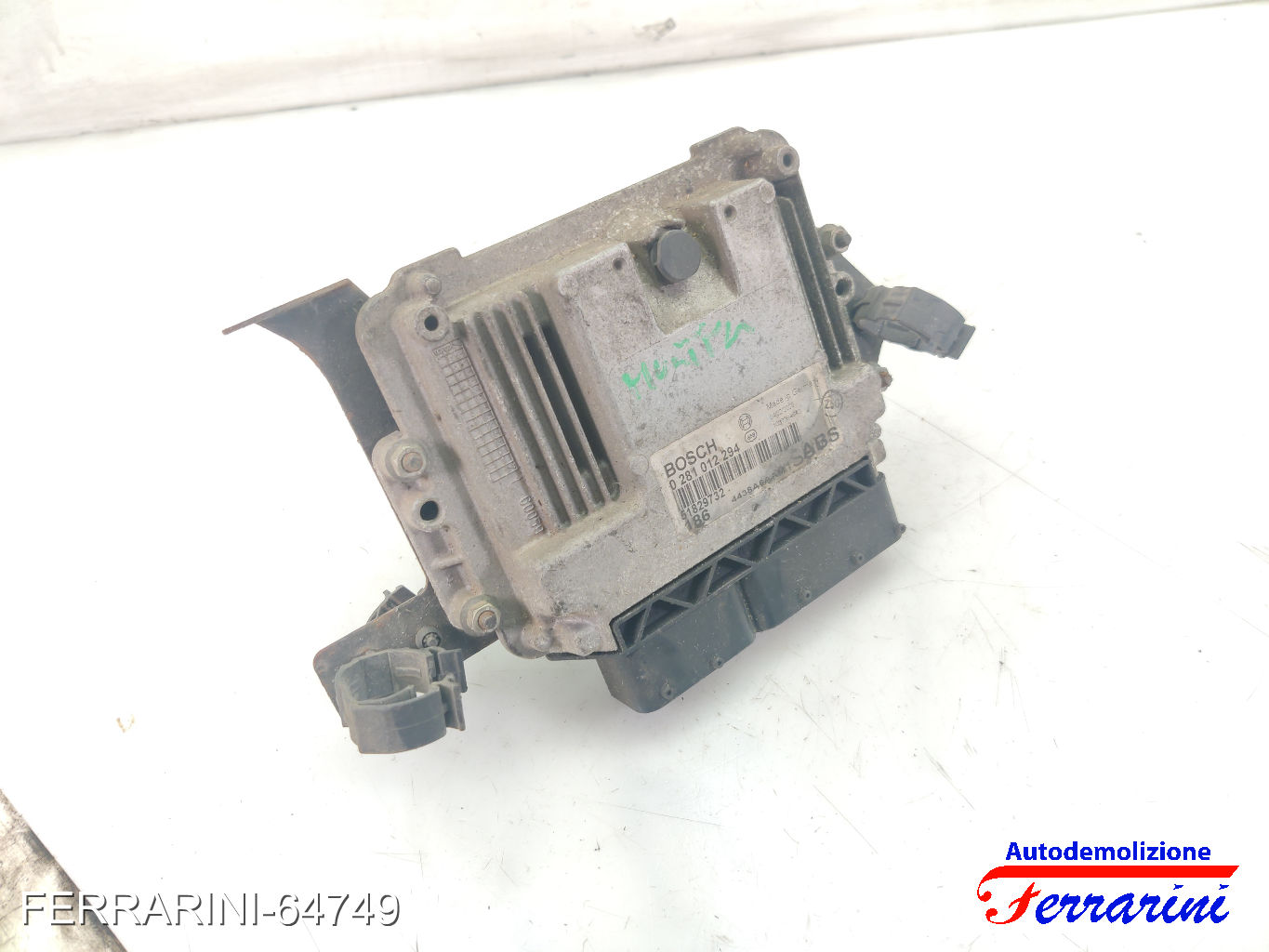 Centralina Motore FIAT MULTIPLA 186 1.9 JTD 115 2002-2010 51829732, 0281012294