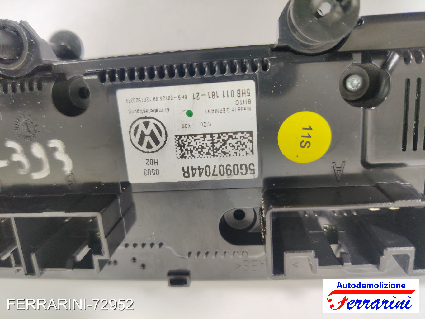 bizona automatico Tastiera Clima VW GOLF 7 5G1, BE1, BE2, BQ1 2012-2020 8