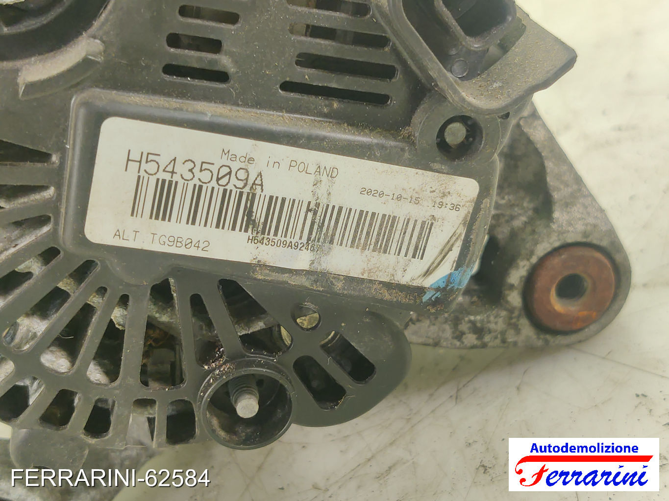 Alternatore RENAULT MODUS F/JP0 1.2 16V HI-FLEX 2008-2023 8200654541, 7711497092