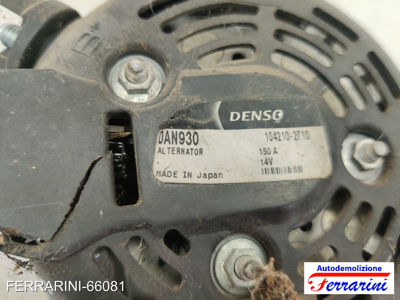 Alternatore FORD FOCUS C-MAX DM2 1.6 TDCI 2003-2007 1708322, DAN930, 3M5T10300YD 9