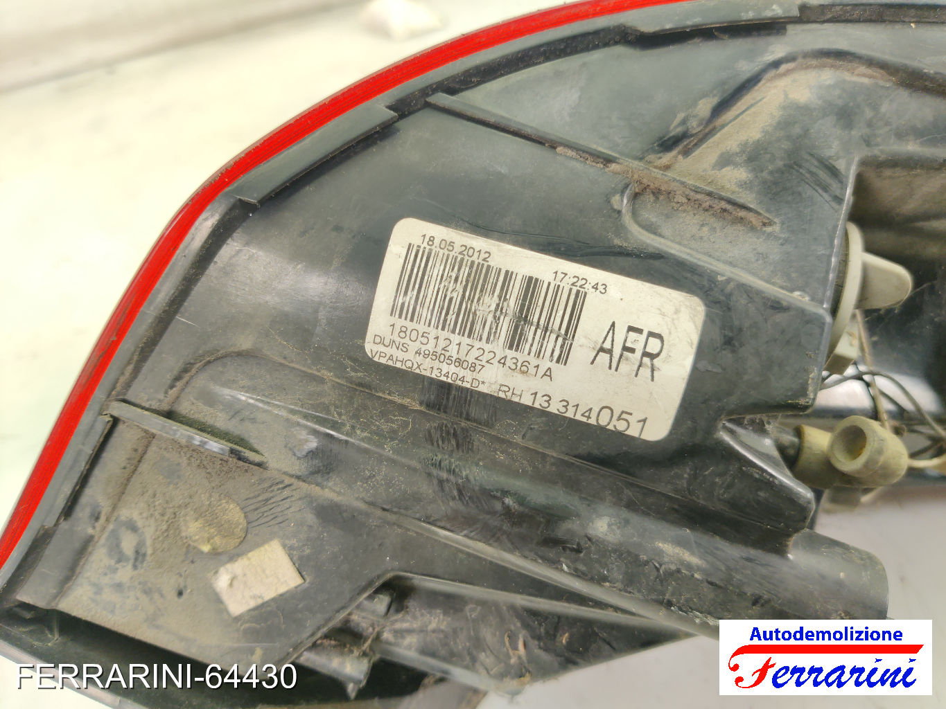 Fanalino Stop Posteriore OPEL ASTRA J SPORTS TOURER P10 2010-2015 destro, dx 10