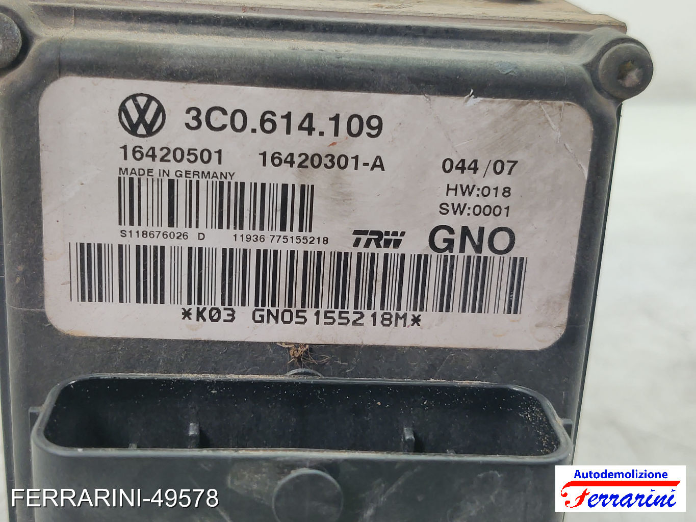 Centralina Pompa Abs VW PASSAT VARIANT 3C5 2.0 TDI 2005-2009 16420501, Y40986071