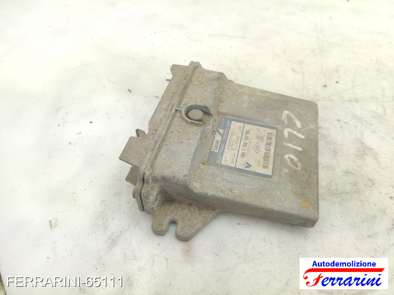 Centralina Motore RENAULT CLIO 2 BB, CB 1.9 D 1998-2005 7700104956, 7700111205
