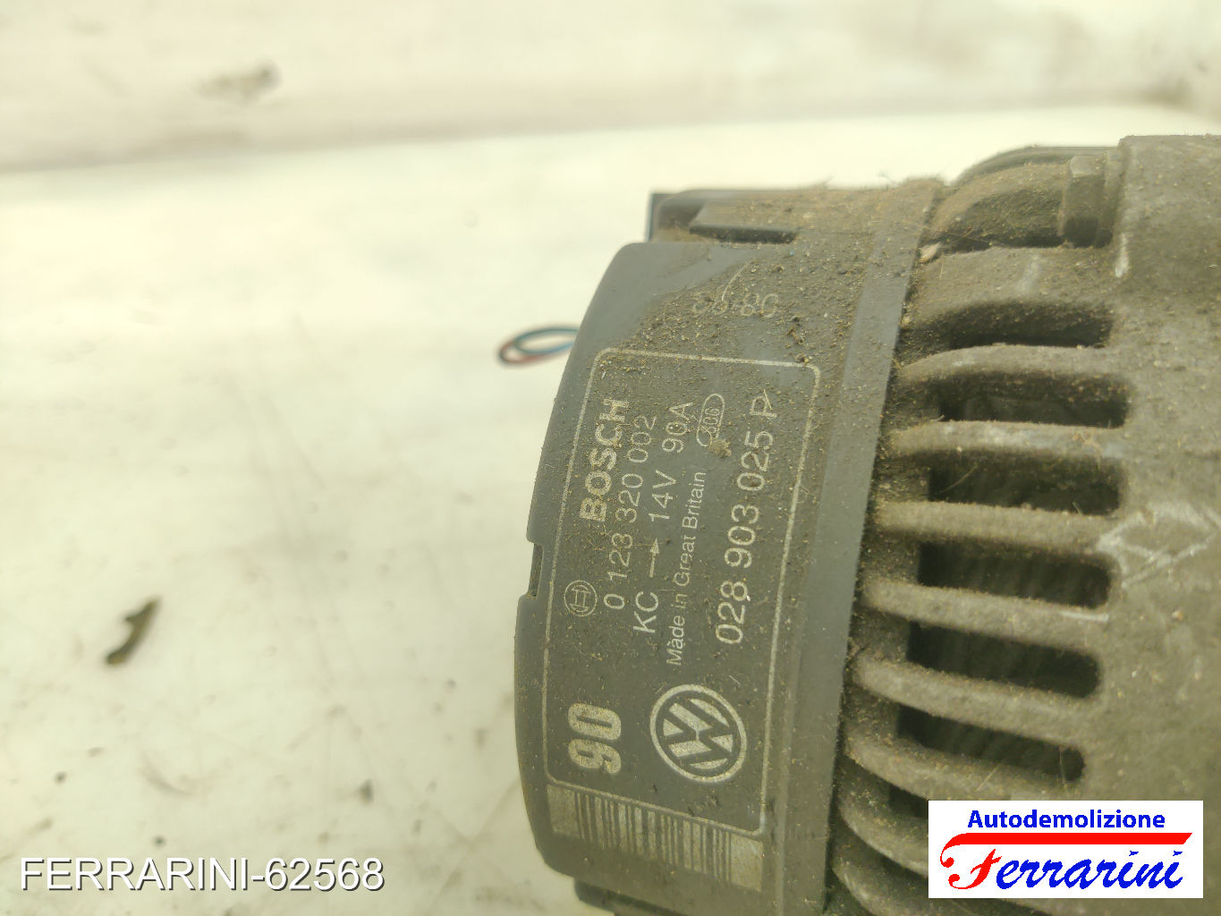 Alternatore VW VENTO 1H2 1.9 TDI 1993-1998 028903025P, 0123320002, 0123320006 6