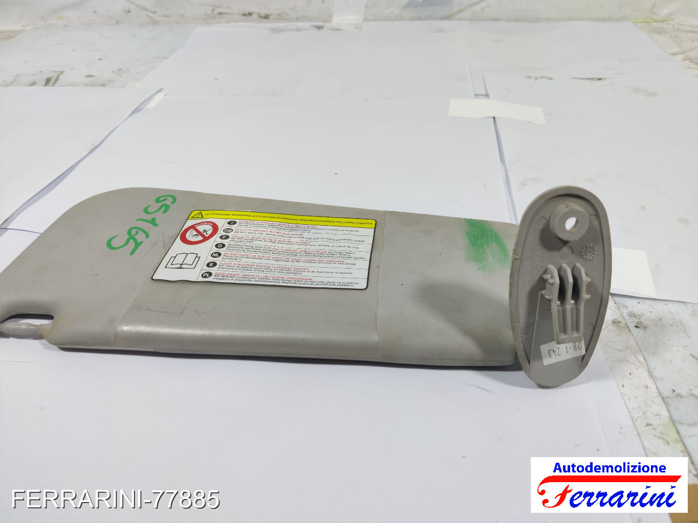 Aletta Parasole FIAT GRANDE PUNTO 199 2005-2010 destro, dx