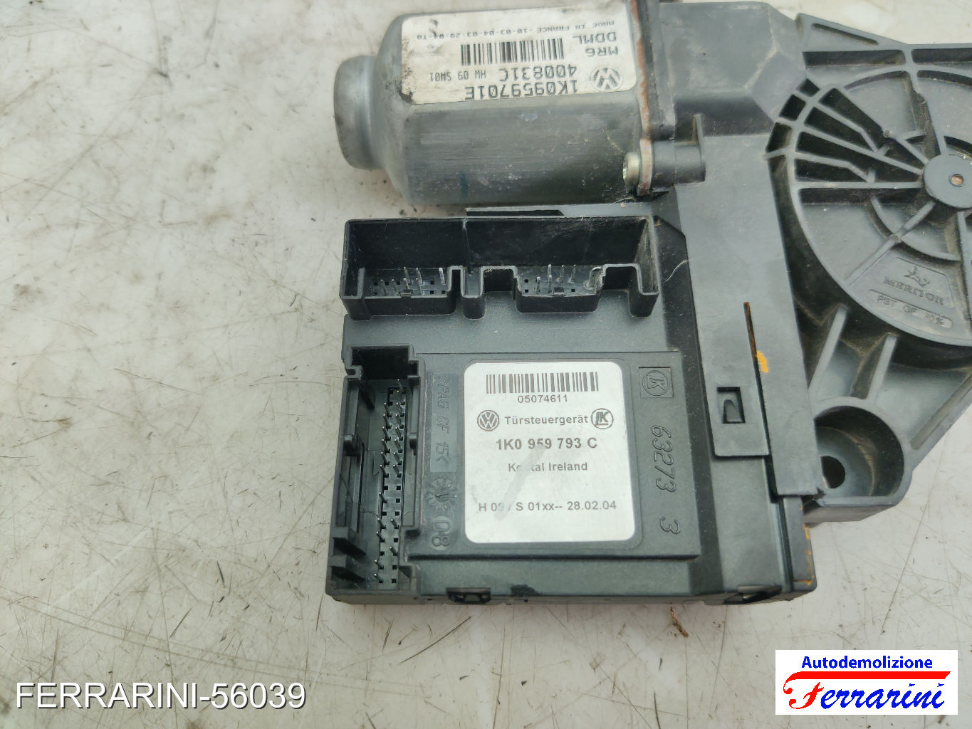 Motorino Alzavetro VW GOLF 5 1K1 1.9 TDI 2003-2008 1K0959701E, 1K4837401B