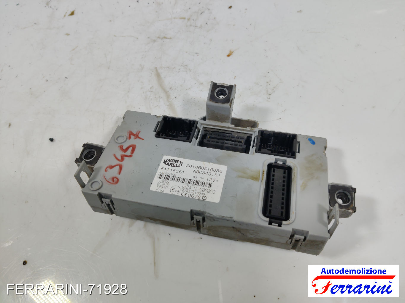 Body Computer LANCIA YPSILON 843 1.2 2003-2011 51715561, 501860510036, 43EEFZV3E