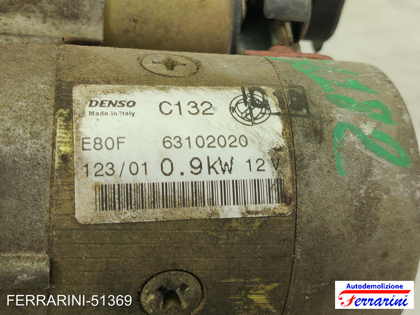 Motorino Avviamento FIAT PUNTO 188 1.2 16V 80 1999-2006 63102020, 46231511