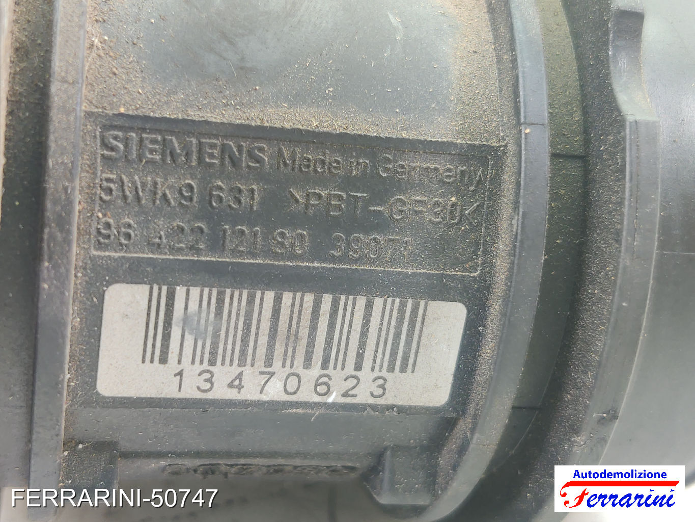 Debimetro FORD FIESTA 5 JD, JH 1.4 TDCI 2001-2008 1920GV, 9642212180, 5WK97002