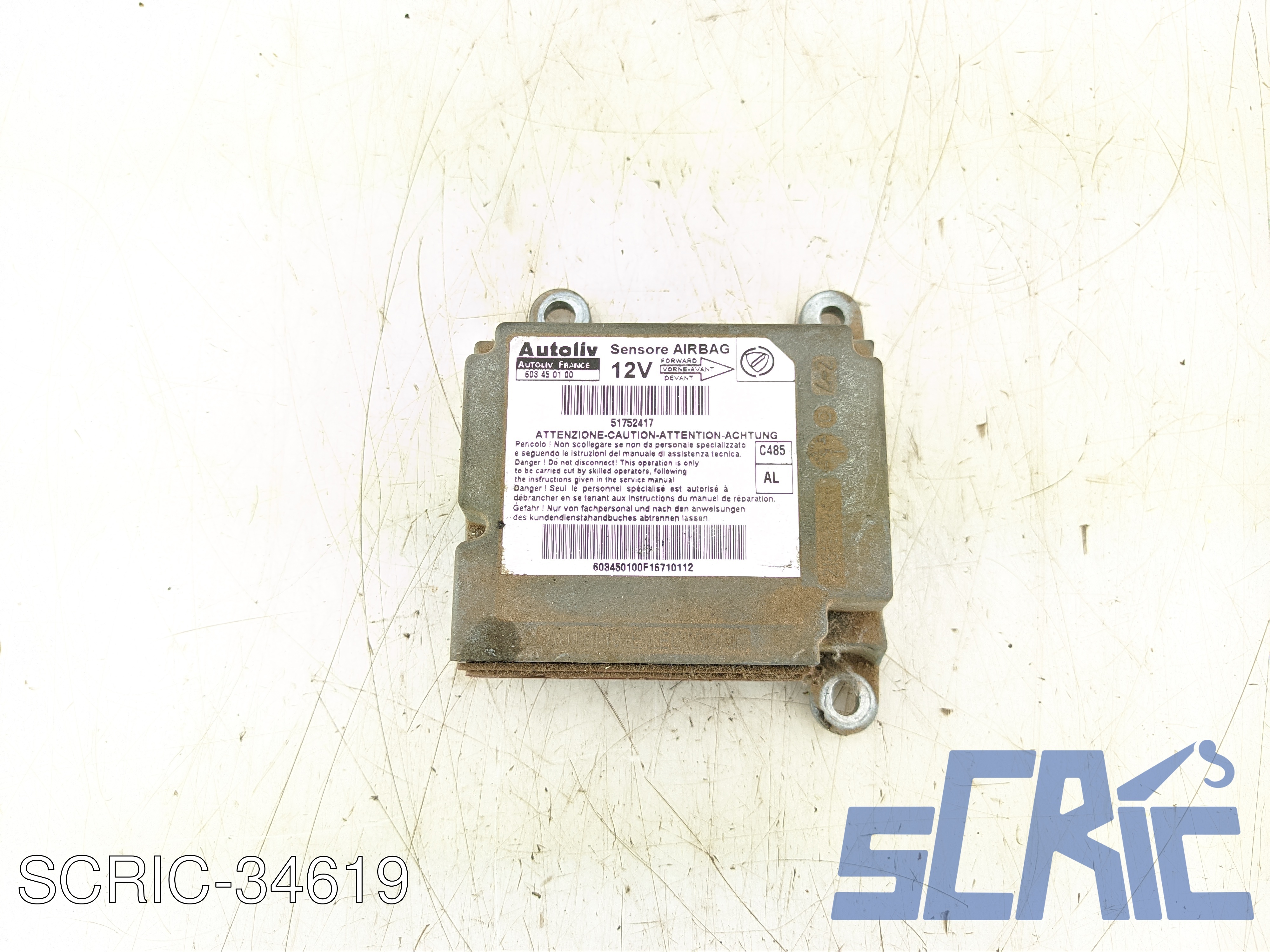 Centralina Airbag LANCIA YPSILON 843 2006-2011 603450100, 603450100