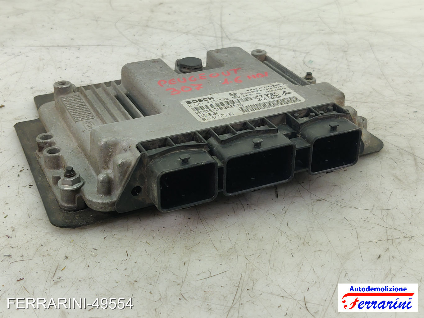 Centralina Motore PEUGEOT 307 3A/C 1.6 HDI 110 2004-2009 9664257580, 9653958980