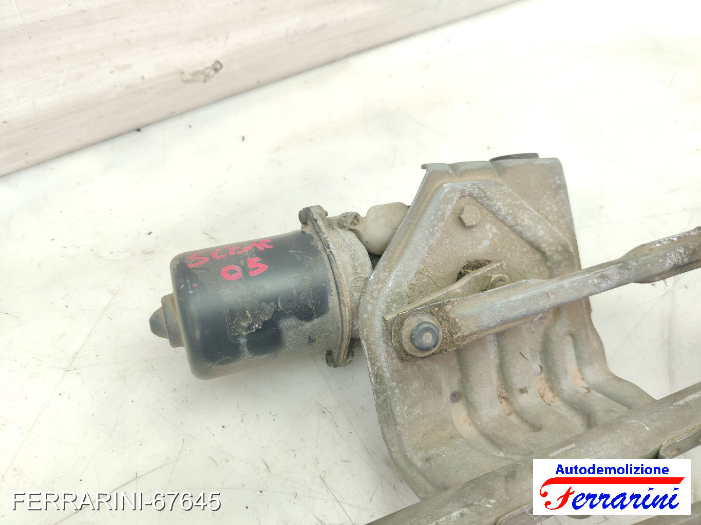 Spazzacqua Motorino Tergicristallo RENAULT SCENIC 2 JM0/1 2005-2008 anteriore 9