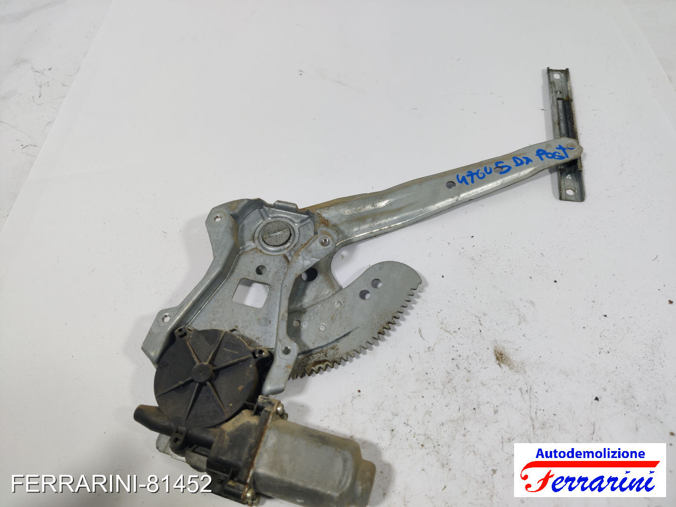 Motorino E Meccanismo Alzavetro Retro Destra
