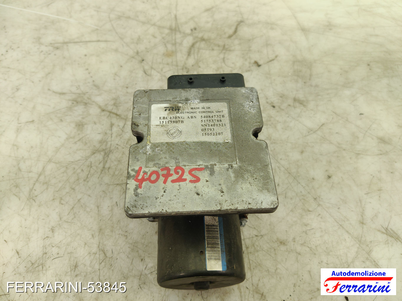Centralina Pompa Abs FIAT CROMA 194 1.9 D MULTIJET 2005-2011 51753788, 54084737B