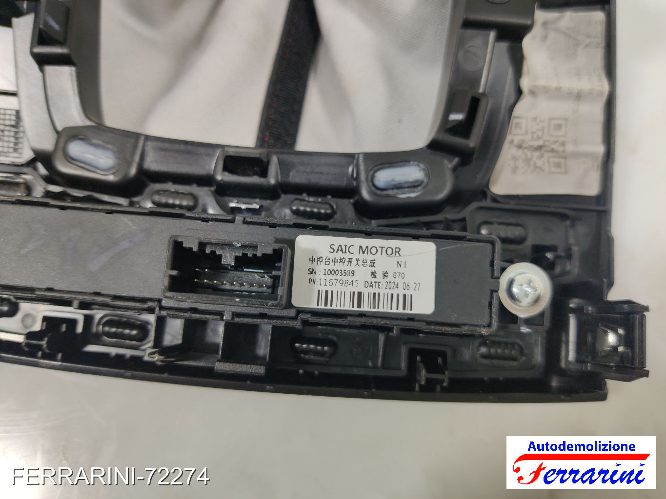 cornice cambio pomello Tunnel Centrale MG MG ZS SUV 2017-2023 10852221 10