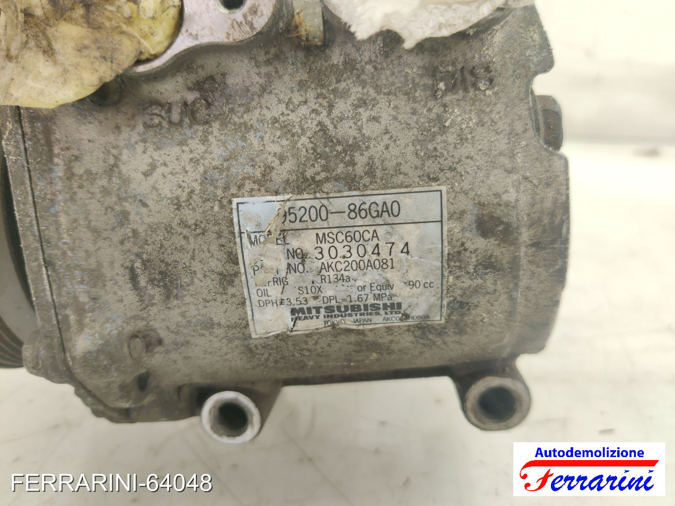 Compressore Clima SUZUKI IGNIS 2 MH 1.5 4X4 2003-2006 9520086GA0, 9520169GA1