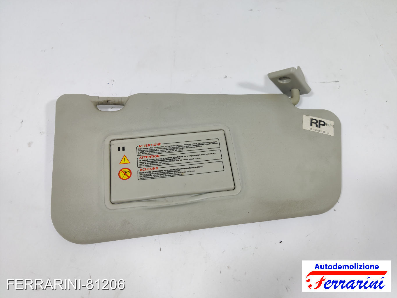 Aletta Parasole NISSAN MICRA 3 K12 2003-2010 destro, dx 8