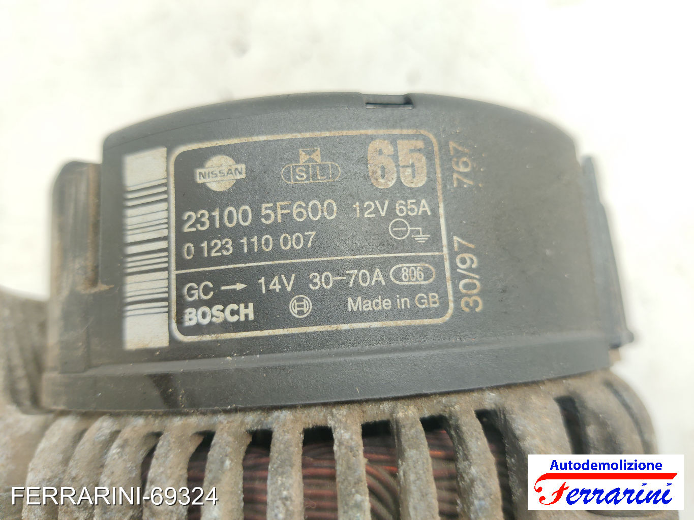 Alternatore NISSAN MICRA 2 K11 1.0I 16V 1992-2000 231005F600, 0123110007