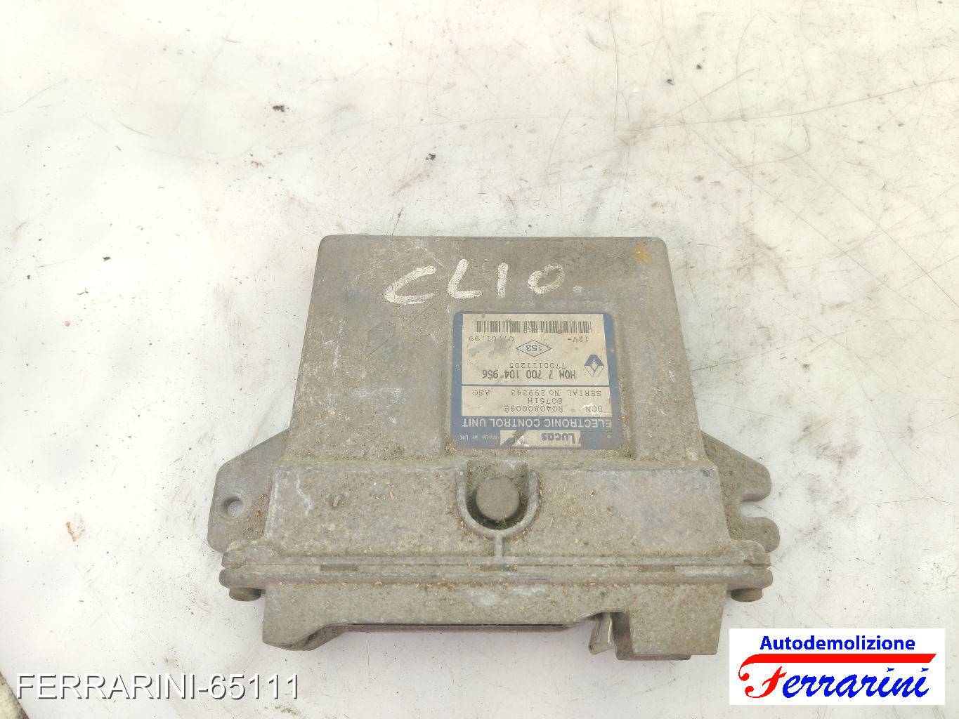 Centralina Motore RENAULT CLIO 2 BB, CB 1.9 D 1998-2005 7700104956, 7700111205