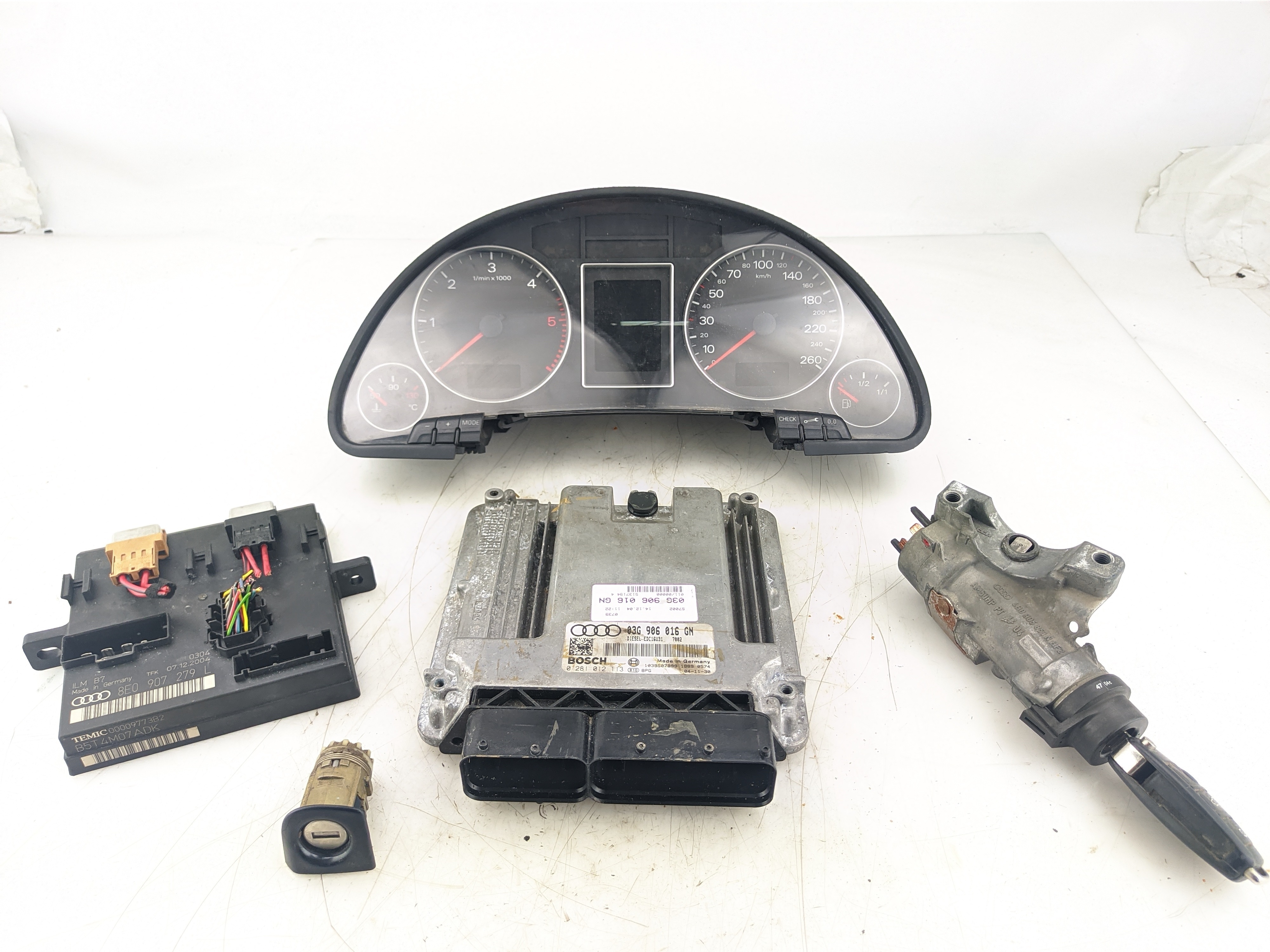 Kit Accensione AUDI A4 AT 8ED 2.0 TDI 16V 2004-2008 03G906016GN, 8E0907279L
