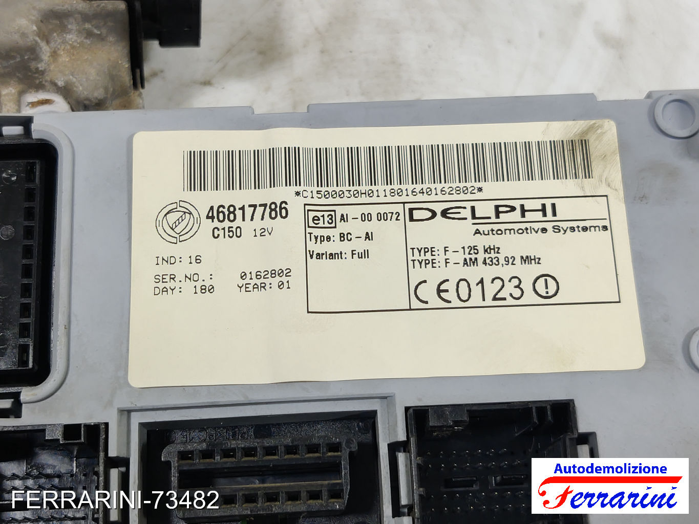 Kit Accensione FIAT PUNTO 188 1.9 JTD 2001-2012 0281010846