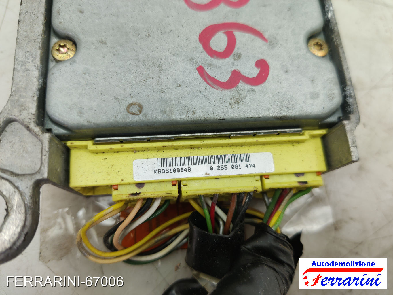 Centralina Airbag NISSAN MICRA 3 K12 2003-2010 98820AX502, 0285001474
