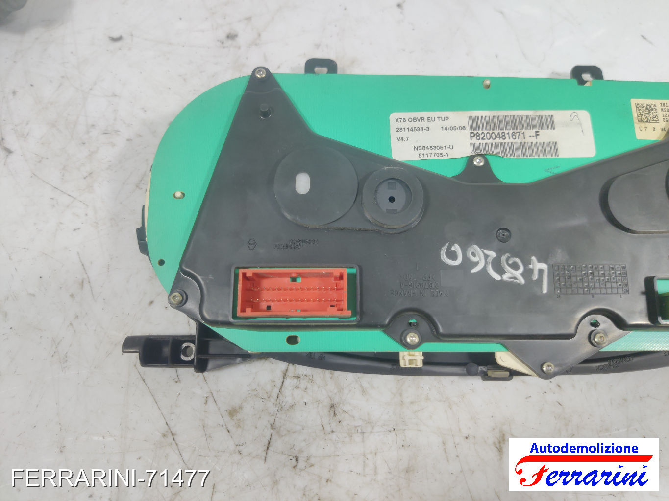 Quadro Contachilometri RENAULT KANGOO KC0/1 1.2 16V 2001-2023 8200481671 7
