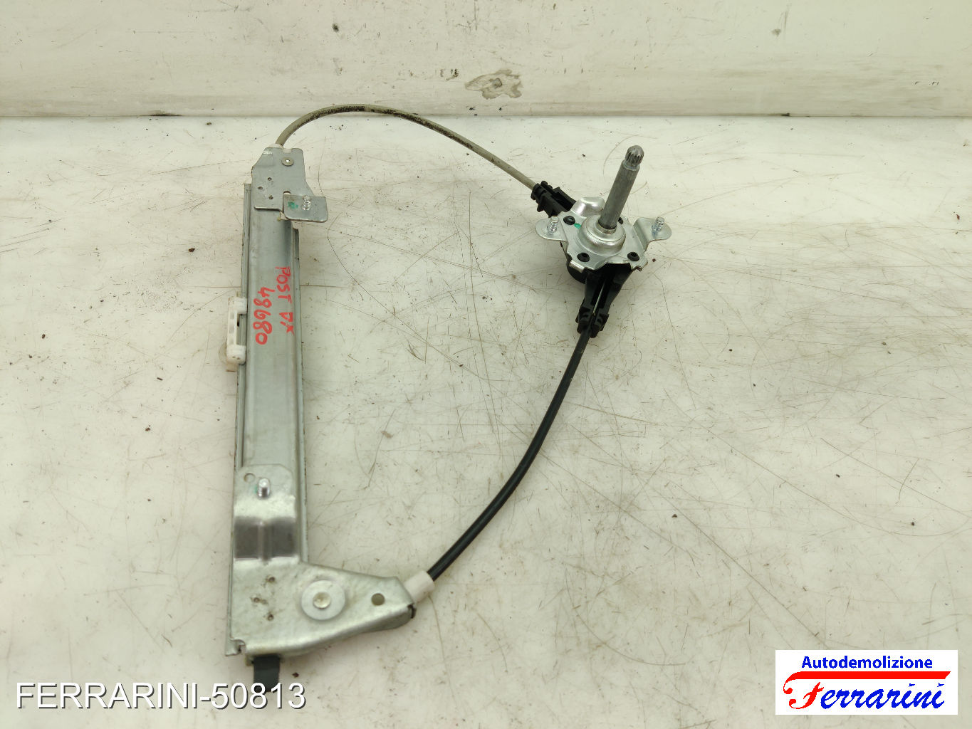 Alzavetro FIAT GRANDE PUNTO 199 2005-2013 destro, dx, posteriore, post 110050