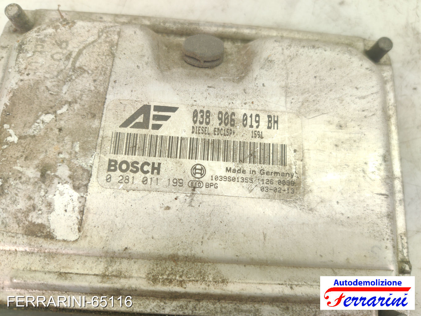 Centralina Motore SEAT ALHAMBRA 7V8, 7V9 1.9 TDI 4MOTION 2002-2008 038906019BH