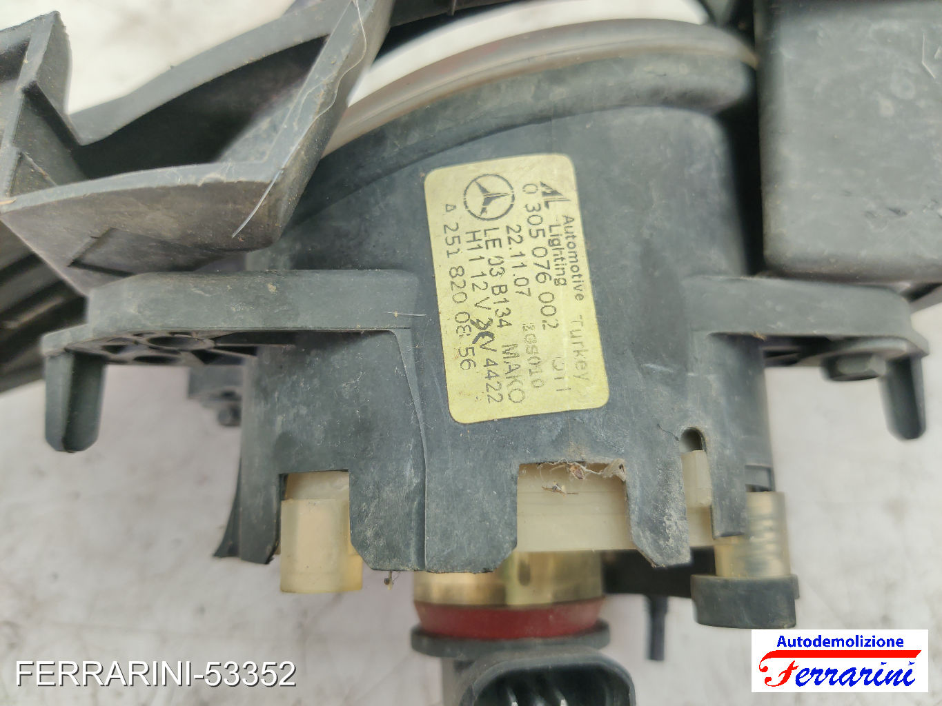 Fendinebbia MERCEDES CLASSE C S204 2007-2008 destro, dx A2048852323, 251820 6