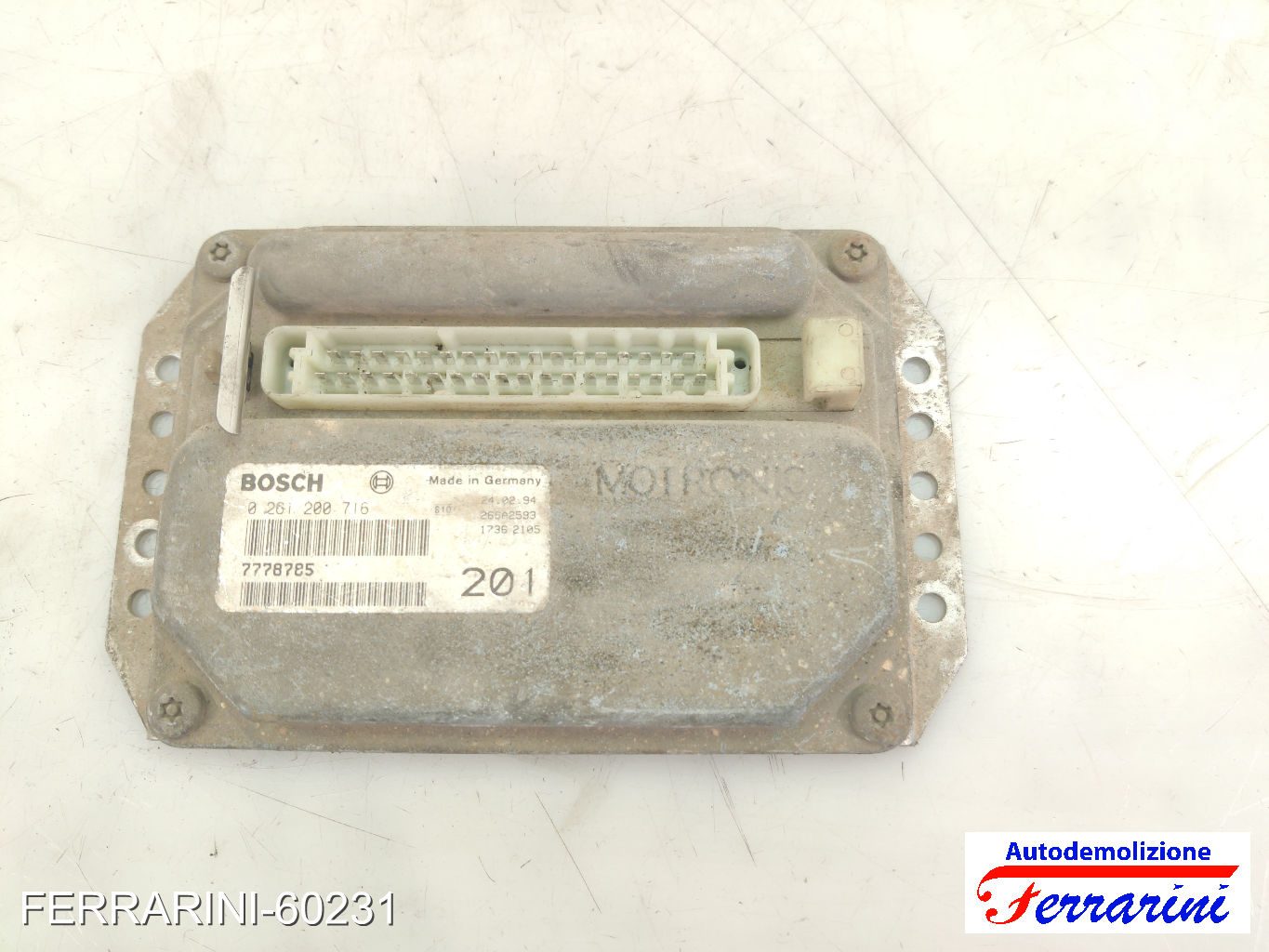 Centralina Motore LANCIA Y10 156 1.1 I.E FIRE 1989-1995 7778785, 0261200716