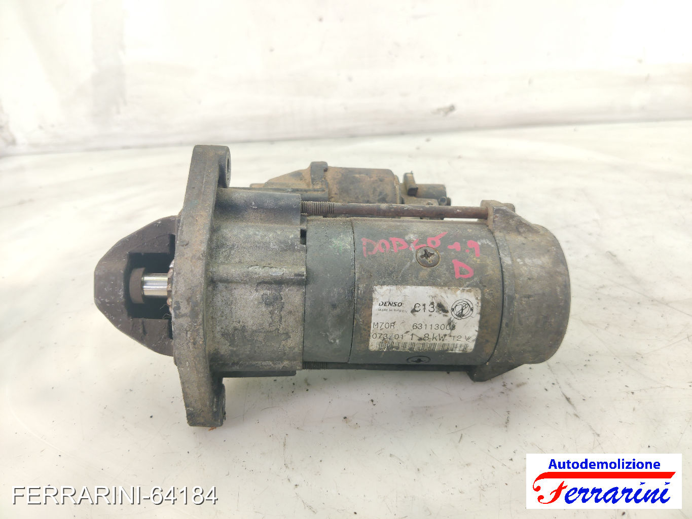 Motorino Avviamento FIAT GRANDE PUNTO 199 1.2 2005-2009 55193356, 63113008 7