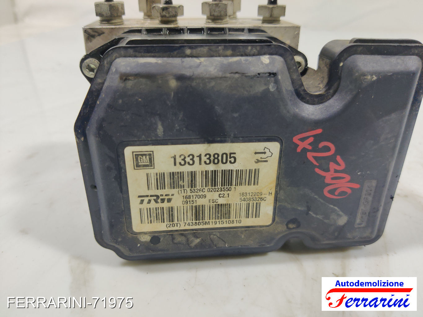 Centralina Pompa Abs OPEL INSIGNIA A G09 2.0 CDTI 2008-2017 13313805, 54085326C