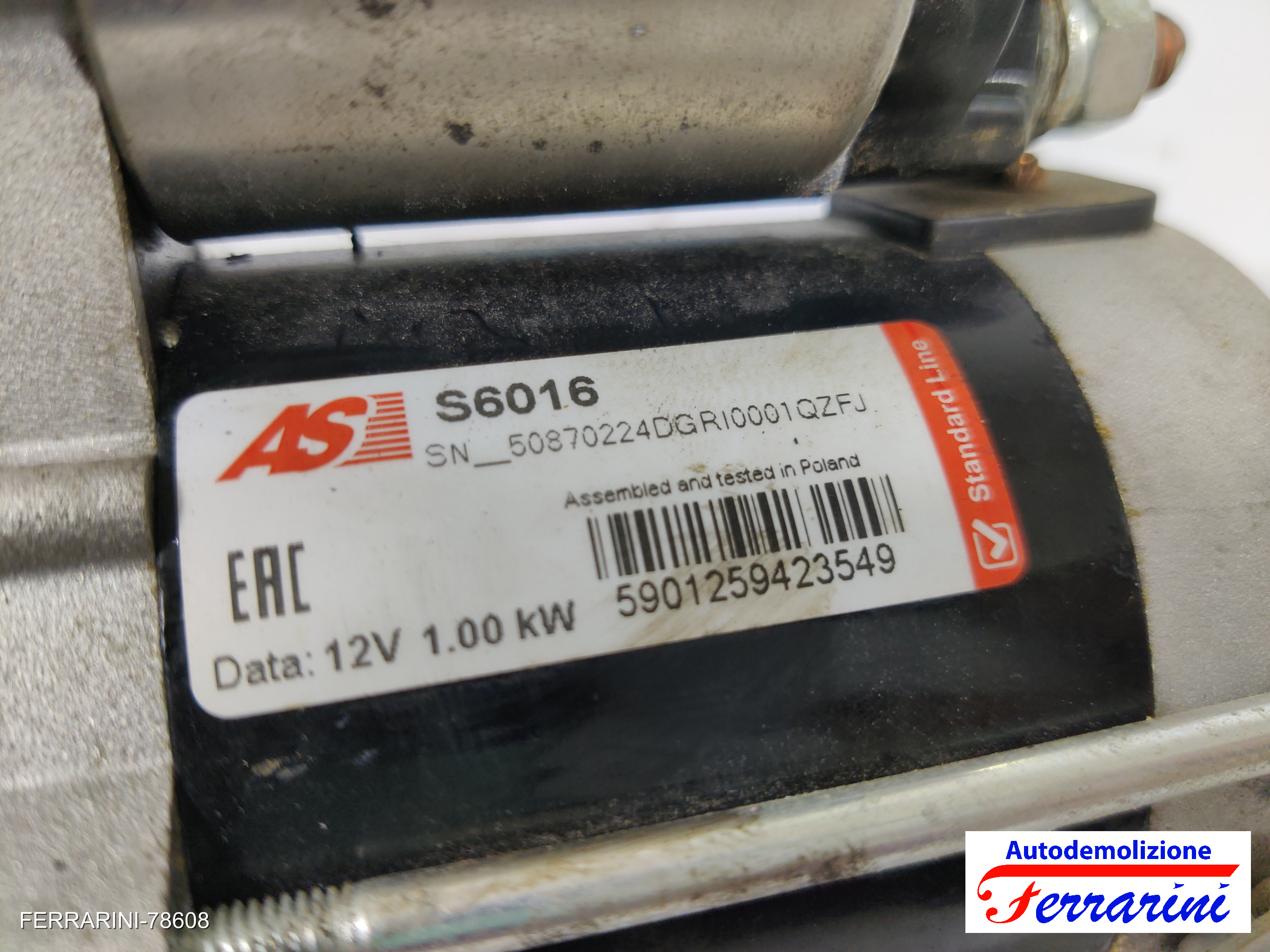 Motorino Avviamento DAEWOO MATIZ M100, M150 0.8 1998-2002 96518887, S6016 7