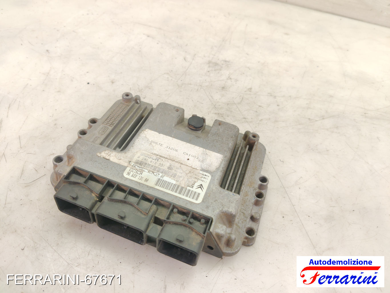 Centralina Motore PEUGEOT 307 3A/C 1.6 HDI 110 2004-2009 9662213180, 0281013331