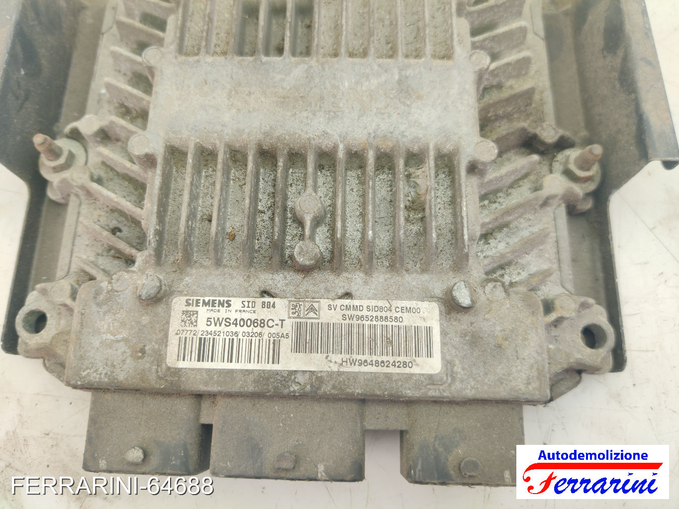 Centralina Motore CITROEN C3 1 FC, FN 1.4 HDI 2002-2009 9652888580, SW9652888580 6