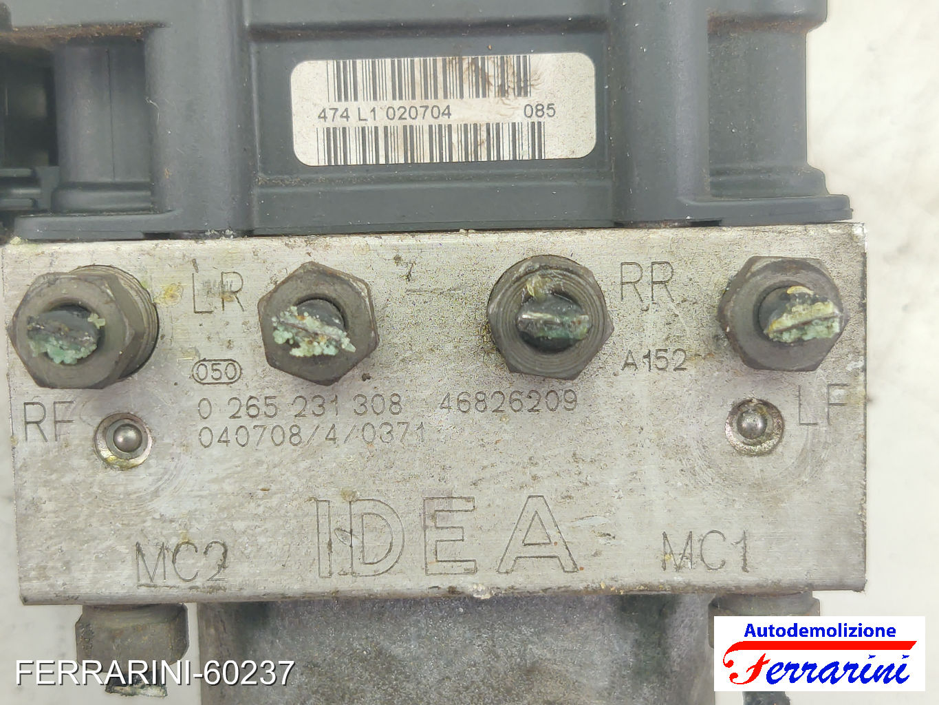 Centralina Pompa Abs FIAT IDEA 350 1.4 16V 2004-2012 46826209, 0265231308