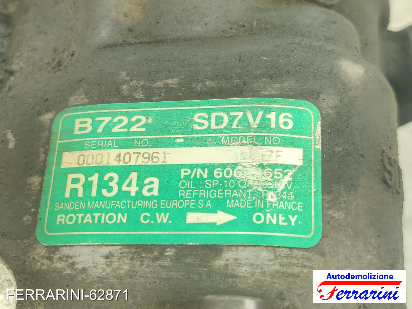 Compressore Clima ALFA ROMEO 156 932 1.9 JTD 2001-2005 60653652, 51752531