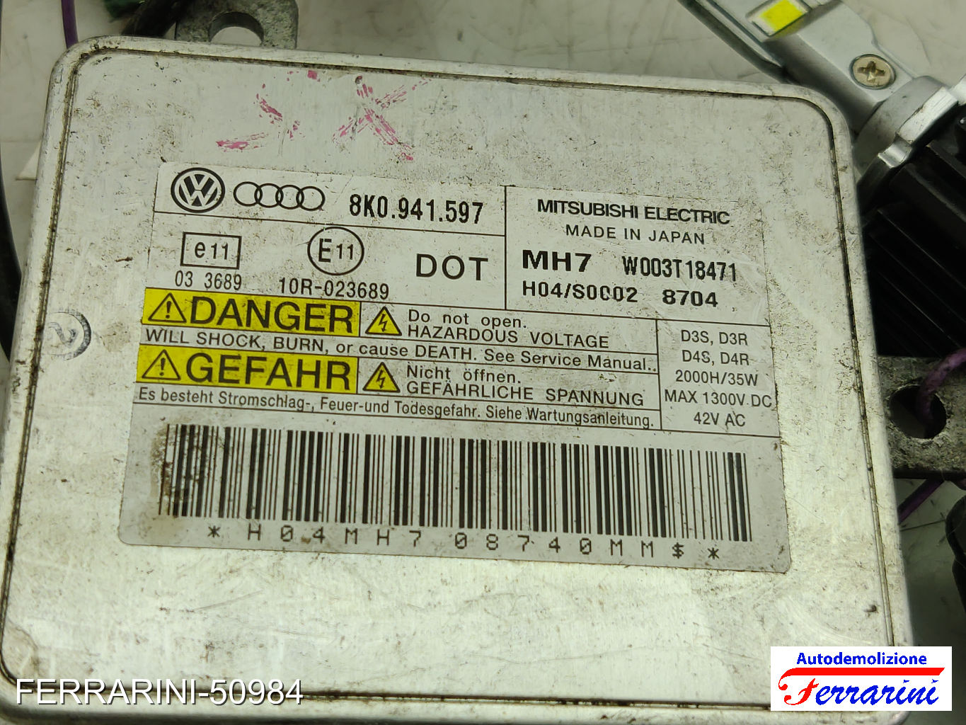modulo AFS Xenon VW TOUAREG 7L6, 7L7, 7LA 2.5 R5 TDI 2003-2010 7L6941329A